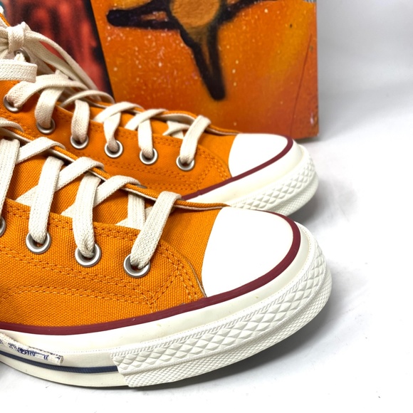 Converse x Come Tees Chuck 70 Shoes Orange Canvas Women Sneakers High A01762C - Picture 8 of 11